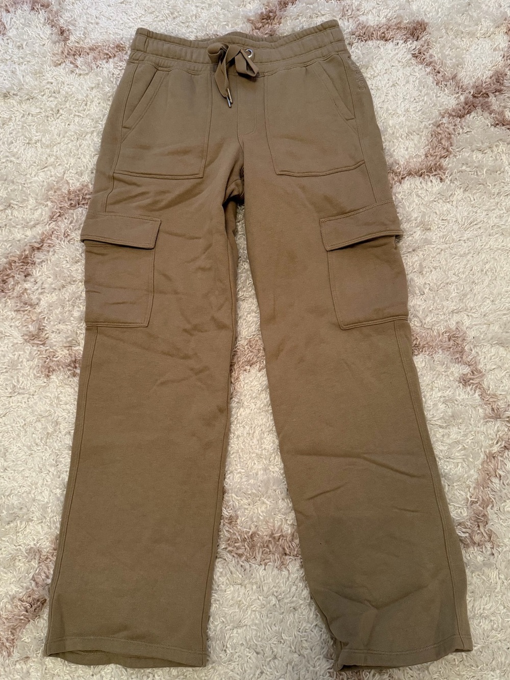 Calvin Klein Beige Fleece Cargo Sweatpants